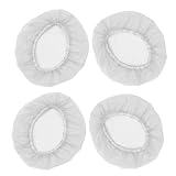 SHINEOFI 4 Stück Pack Elastische Haarnetze aus Atmungsaktivem Baumwoll Netzgewebe Weiße Kochmützen für Lebensmittelbereich Wiederverwendbare Haarnetzhauben für Küche und Gastronomie