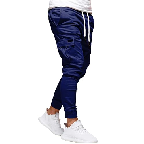 Mens Fashion Joggers Pants Casual Cargo Hiking Sweatpants Workout Running Athletic Long Trousers with Pockets4