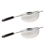 1 Stück Edelstahlsieb Teesieb Kaffeesieb mit langem Griff Tragbares Tee-Ei Chai-Teesieb for die Küche zu Hause Küchengeräte (Color : Black)
