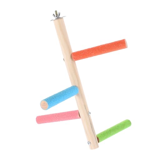 ifundom Parakeet Perch Stand Durable Natural Wood Bird Cage Accessory Easy Installation Bird Standing Rod for Parrots Budgies Cockatiels Great Activity