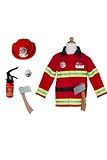 Great Pretenders - Fireman w/Acc. (Garment Bg), Size US 3-4 Headwear, Masks and Party Accessories, Multicolor, Unique (81353)