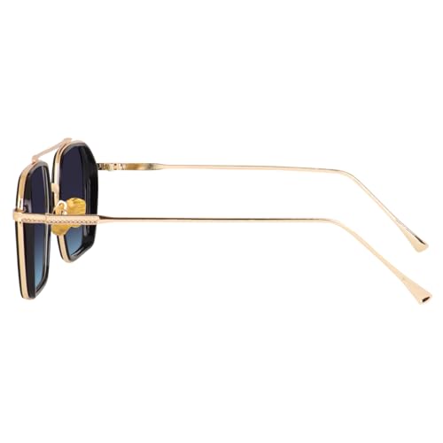 Image of CREEK Unisex Full Rim Hexagonal Branded and Stylish Sunglasses | 100% UV Protected | Men & Women | Medium | CH S1145-Pack of 1