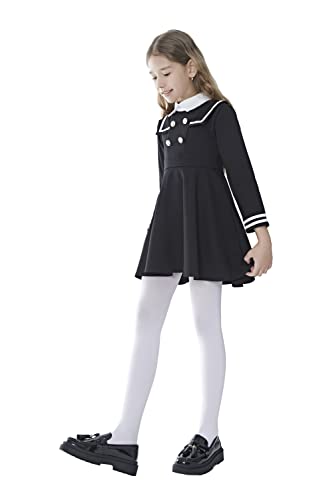 Leg Elegant Girls Microfiber Soft Opaque Footed Tights And Stockings (8-10, White) #TOP4
