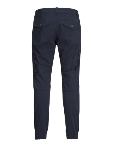JACK & JONES Hose Cargo Jogger Pants Paul Flake AKM 542 Twill Gummibund, Navy Blazer,33W / 32L – Ansicht 4