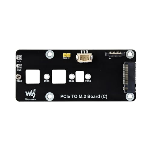 Per Raspberry Pi 5 to M.2 Adapter Board C Compatible NVMe Protocol M.2 con Transparent Acrylic Mount Plate solid state drive pci-express