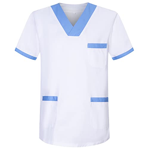 MISEMIYA - Casaca Unisex MÉDICO Enfermera Uniforme Limpieza Laboral ESTÉTICA Dentista Veterinaria Sanitario HOSTELERÍA - Ref.817 - XXL, Banco 8171-2