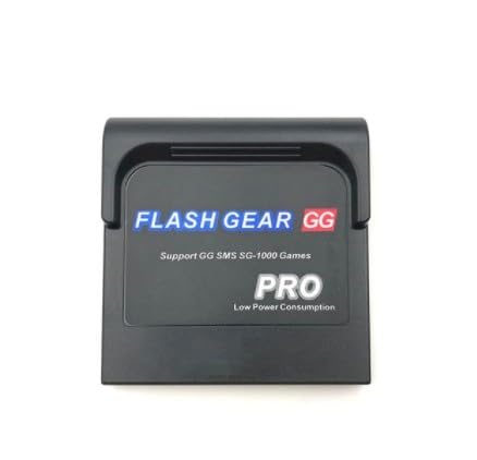 AEsmart - New Flash Gear Game Cartridge for SEGAs Game Gear GG Console with 8GB Micro TF Card (White)