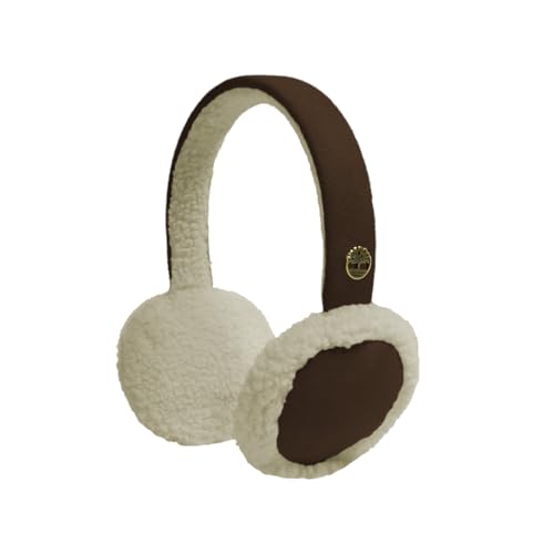 Timberland Womens Faux Suede Earmuffs - Soft Fleece-Lined Adjustable Fit Warm Winter Ear Warmers for All-Day Comfort Chocolate Brown One Size