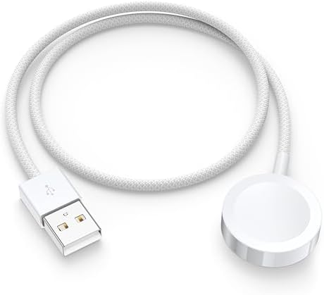 Ladekabel für Apple Watch 1M Ladegerät Apple Watch iWatch Ladestation | Tragbares Magnet USB iWatch Charger Ladekabel für Apple Watch Serie 11/ 10/ 9/ 8/ 7/ 6/ 5/ 4/ 3/ 2/ SE3/ SE2