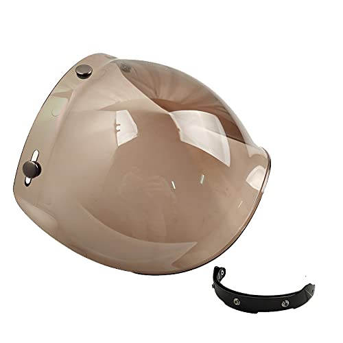 Genérico Osłona kasku, pasuje do 599 Wymiana wizjera Ca-SCO Bubble Visor (Light Smoke)