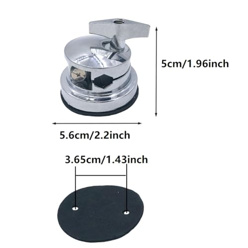 TUOREN Tom Leg Base Alloy Floor Tom Leg Mount Bracket with Pad, Drum Base Hardware Brackets Percussion Bases for Snare Tom Drum Stand Drum Kit Mount Bracket Parts