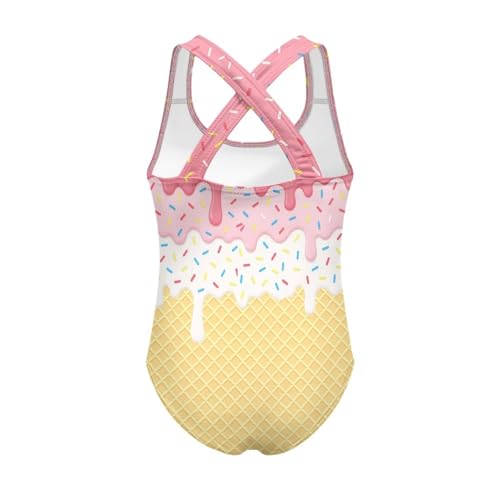 Image of One Piece Swimsuit for Girls Kids Quick Dry Bathing Suit with Crossback Strap Summer Beach Swimwear Size 5T-14