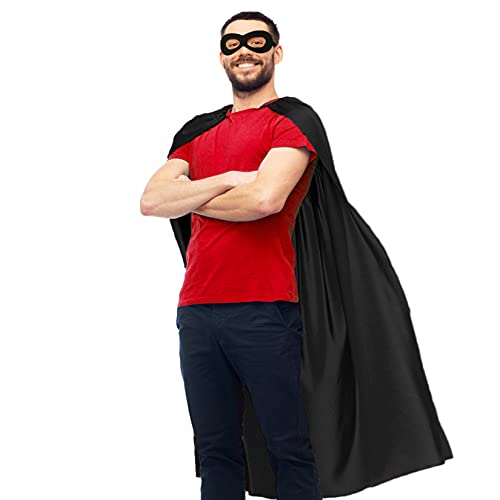 D.Q.Z Super hero Capes and Masks for Adults Superhero Dress Up Halloween Costume Team Spirit Day Party Favors