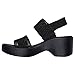 Skechers Women's CALI DAY, Woven Stretch Double Band Sling Back, Black/Black, 7M