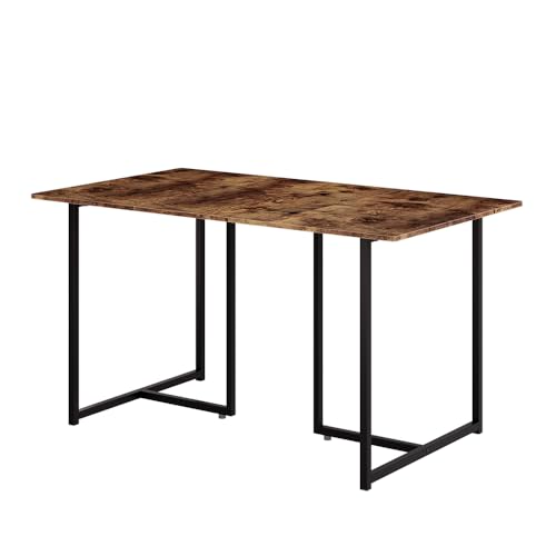 Vicco Table de Salle à Manger Merido, Chêne Rustique/Noir, 140x80cm, Convient pour 4 Personnes, Surface Facile d'entretien