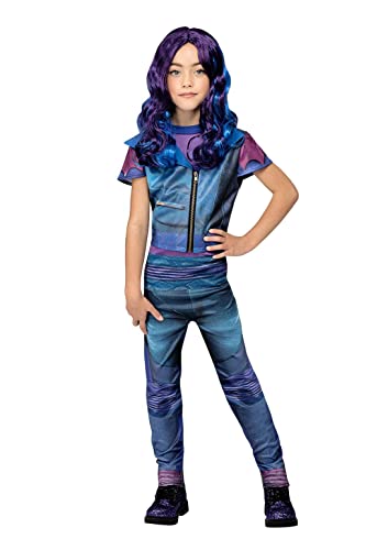 Smiffys 51588L - Disfraz de Mal de Descendientes de Disney, para niñas, color negro y morado, talla...