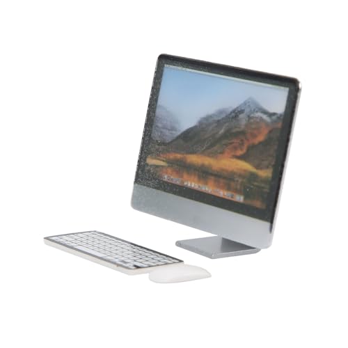 1:12 ミニチュアコンピュータセット子供用リアルなドールハウスデスクトップシミュレーションキット (パソコン3点セット)