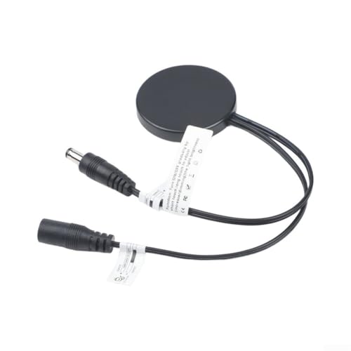 Interrupteur tactile pour lumières LED DC 12 V 24 V avec câble de 20 cm pour bois, verre, marbre pour surface blanche (noir) – vue 3