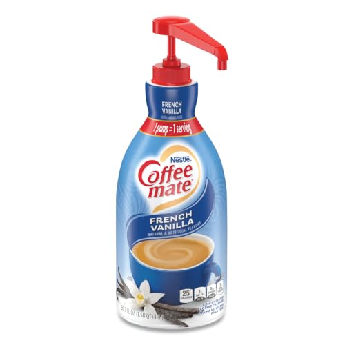 Nestle Coffee mate Coffee Creamer, French Vanilla, Concentrated Liquid Pump Bottle, Non Dairy, No Refrigeration, 50.7 fl oz (Pack of 2)