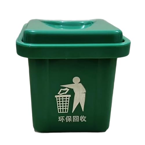 Genérico cubo de basura compacto para dormitorio, caja de almacenamiento creativa con tapa para cocina, cuarto de baño, sala de estar, balcón y alféizar de ventana, fregadero mesa