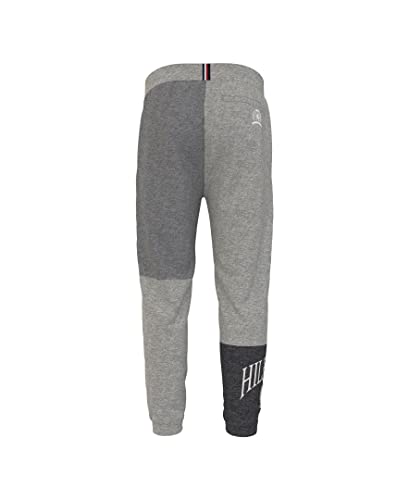 Tommy Hilfiger Calça de moletom masculina Essential Fleece Jogger, Cinza médio mesclado, M