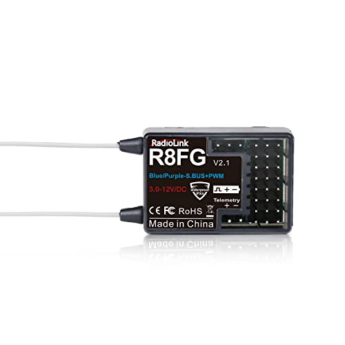 Radiolink 2.4Ghz R8FG 8 Kanäle Gyro Empfänger mit Spannungstelemetrie...