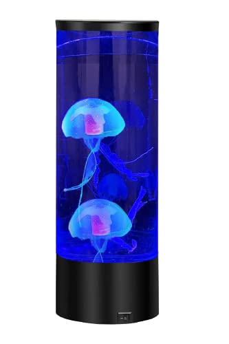 Jellyfish Lava Lamp For Adults Kids, 16 Color Jellyfish Lamps Usb Powered Aquarium Night Lights Table Lamp Jellyfish Mood Light For Home Office Bedroom Sleep Relax Decoration Christmas Gift #TOP17