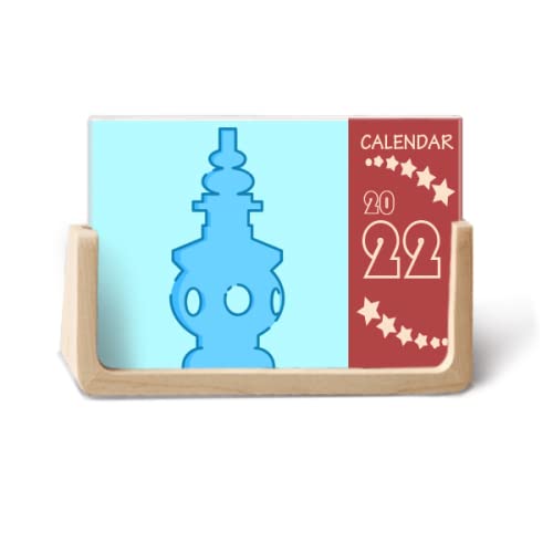 Thurible Spotlight China - Calendario de escritorio 2022 de 12 meses