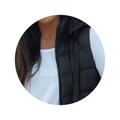 Long Puffer Vest Women Casual Sleeveless Puffy Jacket Quilted Hooded Vests Padded Coat Fall Winter Outerwear Gilet4