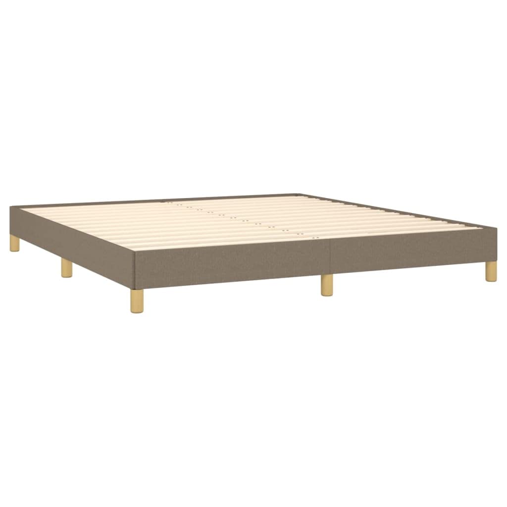 vidaXL Estructura de Cama Matrimonial Somier Tapizado Dormitorio Base Habitación Muebles Mobiliario Cuarto Descanso de Tela Gris Taupe 180x200 cm