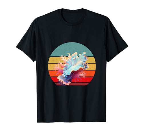 Aquarist Mollusk Biologist Retro Marine Sea Slug Nudibranch T-Shirt