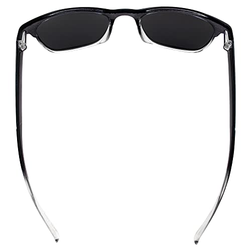 Tahiti Polarized Sunglasses for Women Fashionable Gradient Grey Clear Frame w/Smoke Lens4