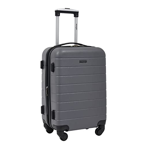 Image of Wrangler Smart Spinner Hardside Luggage, 22-Inch Carry-On, Quiet Shade