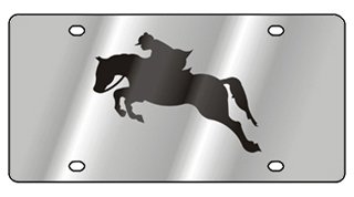 Equestrian Horse #2 Stainless Steel License Plate