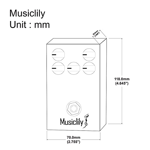 Musiclily Distortion Pedal, Pro Guitar Distortion Effects Pedal, Dc 9V Adapter Powered For Electric Guitar Bass True Bypass (Black) #TOP1