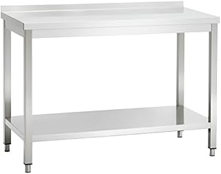 Bedford Shelving Stainless Steel Catering/Kitchen Table with Upstand and Shelf (1000 x 600 x 850)