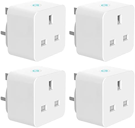 ANTELA Smart Plug with Energy Monitoring, WiFi Plug Work with Alexa, Google Home, Smart Life Wireless Remote Voice Control and Timer Function, No Hub Required 2.4Ghz ONLY (4 Packs)