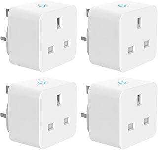 ANTELA Smart Plug with Energy Monitoring, WiFi Plug Work with Alexa, Google Home, Smart Life Wireless Remote Voice Control and Timer Function, No Hub Required 2.4Ghz ONLY (4 Packs)