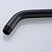 HANTING All Brass 6 inch Shower Arm with Flange, Matte Black, Multi-Layer Electroplating