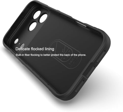 Image of ShieldTech AirGuard Series Back Cover Case for Apple iPhone 17 Pro Max | Microfiber Lining | Airbag Cushion Drop Protection | Shockproof Silicone Cover | Anti Slip Grip - Black for iPhone 17 Pro Max