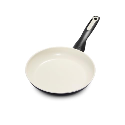 GreenPan Rio Gesunde Antihaft-Keramik Bratpfanne 18 cm PFAS-frei Stay-Cool-Griff Backofenfest bis 160C Spülmaschinenfest Schwarz & Crème