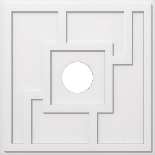 Ekena Millwork CMP30KX-06000 Knox Architectural Grade PVC Contemporary Urethane Ceiling Medallions 30"OD x 6"ID x 10 1/2"C x 1"P