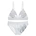 WTFYSYN Interior Atractiva Ropa de Dormir de TentacióN,Ropa Interior Sexy para Mujer, Conjunto de Sujetador inalámbrico Ultrafino-White_M,Ropa de Dormir Conjunto Sexy Transparente Lingerie