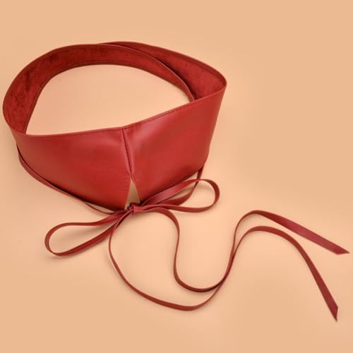 Lace Up Tied Corset Belt for Women Soft PU Leather Wide Belt Dress Belts3