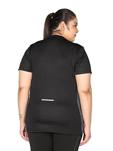 Image of CHKOKKO Women's Polyester Round Neck Regular Fit Gym Sports T-Shirt