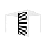 sweeek - Persiana para pérgola bioclimática Triomphe, Aluminio, Persiana - Triomphe, 123x6x238 cm