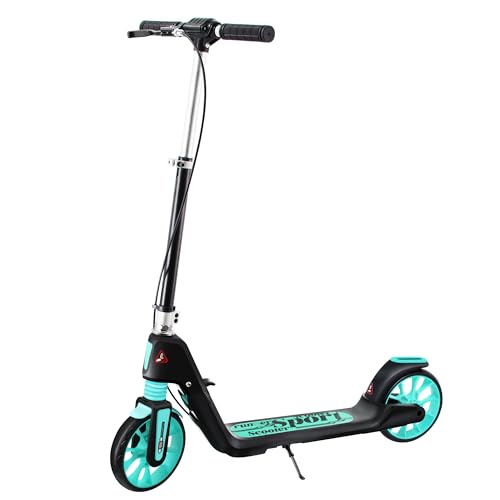 Y-RAIN Roller Scooter für Kinder ab 5 Jahren und Erwachsene bis 100KG mit Stoßdämpfungssystem und breiteren Reifen 200MM große Räder und ABEC 7 Kugellager