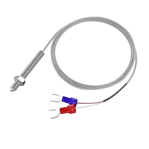 Sensor de temperatura para rosca M6 con sonda PT100 RTD y cable de 2M resistente a 600 °C