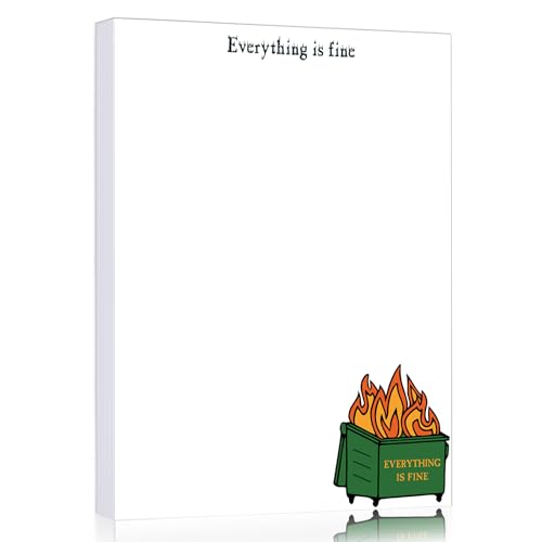 Bloc-notes Everything Is Fine contre la surcharge de travail : liste de choses à faire 15x20