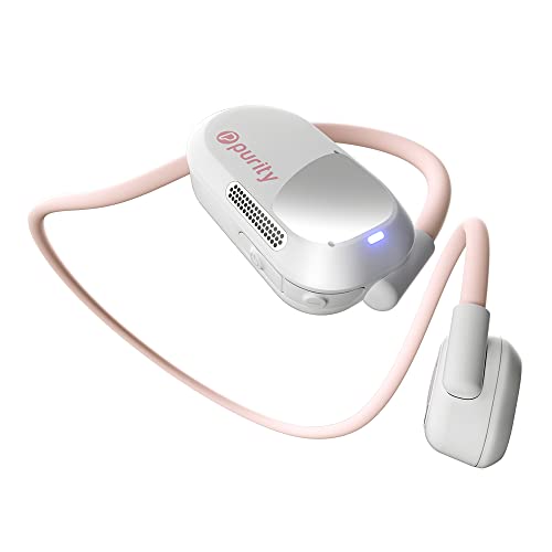 Image of Purity Air Open Ear Headphones - True Air Conduction Wireless Bluetooth Open Ear Earbuds with Dual Mic for iPhone /Android - Secured Long Wearing Comfort, Sports Sweat Resistant (White /Chalk Pink)